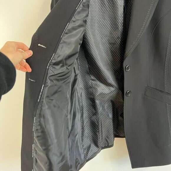 Vintage Taifun Collection Women’s US 10 Black Classic 2 Button Suit Jacket Blaze - Picture 15 of 15
